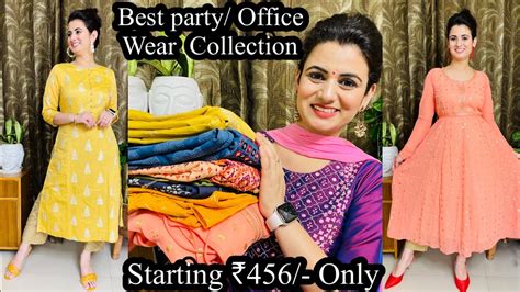 Party Wear Kurta And Vacation Dress Haul Starting ₹456👗summer Special