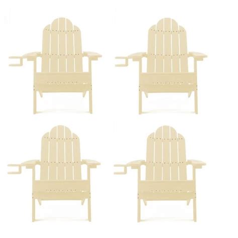 Lue Bona Sand Miranda Folding Recycled Plastic Outdoor Patio Adirondack