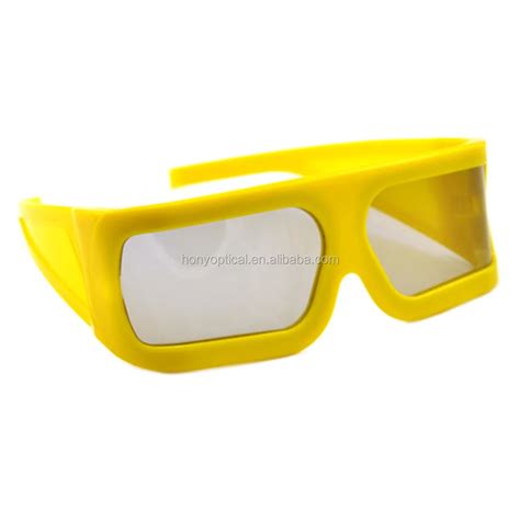 Imax 3d Glasses Big Yellow Frame Linear Polarized Passive 3d Glasses - Buy 3d Anaglyph Polarized ...