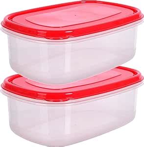 Homeshopa Plastic Food Storage Containers Litre Pack Rectangular