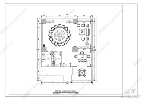 新中式餐厅包厢施工图下载【id1123061827】知末案例馆