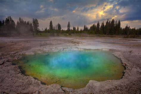 Geysers at Yellowstone stock photo. Image of thermal - 94384672