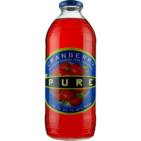 Mr Pure Cranberry Juice 32 Oz Bottle