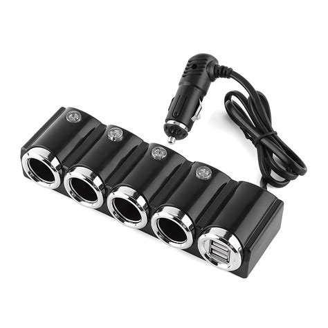 Dc V V Usb Way Car Cigarette Lighter Socket Splitter Power