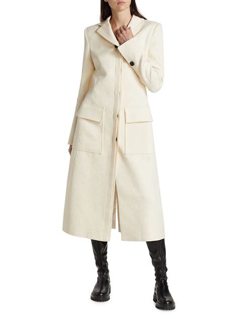 Shop Proenza Schouler Cotton Wool Jacquard Coat Saks Fifth Avenue