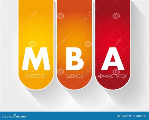 Mba Master Of Business Administration Stock Illustration