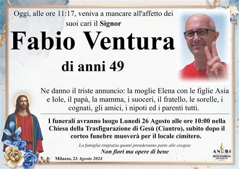 Fabio Ventura Anni Un Altro Giovane Che Va Via Terminal Milazzo