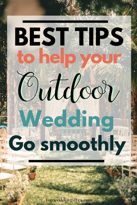 Invaluable Tips That Will Help Your Outdoor Wedding Go Off Without A