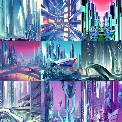 Cyberpunk City Of The Future Pristine Colors Stable Diffusion