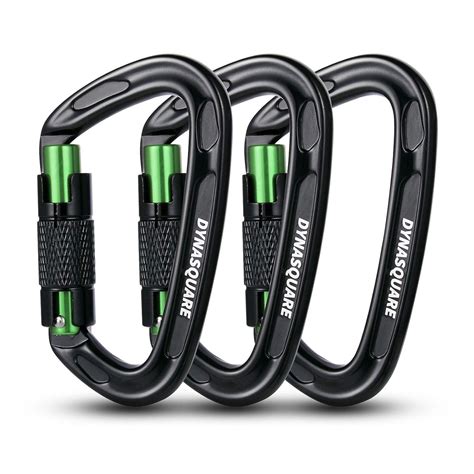 Dynasquare Auto Locking Carabiner Clips Rock Climbing Carabiner Twist