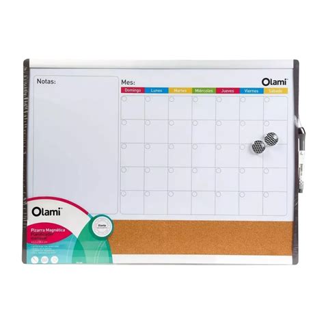 Pizarra Magnética Corcho Calendario Planificador Planner