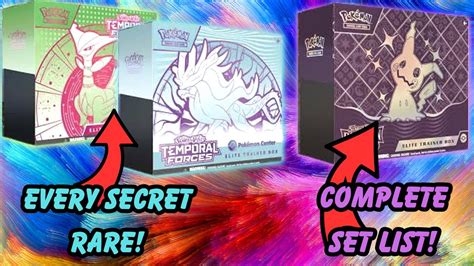 Every Temporal Forces Secret Rare Pokemon Card Paldean Fates Complete