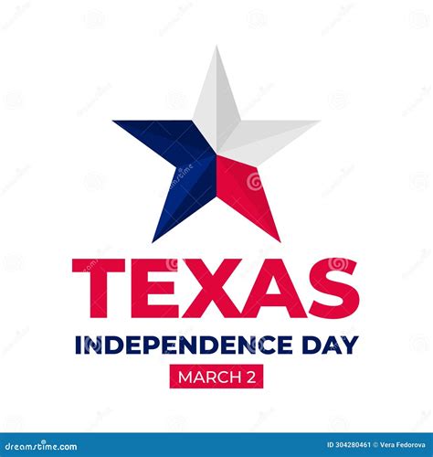 Texas Independence Day Typography Poster Holiday Celebration On March