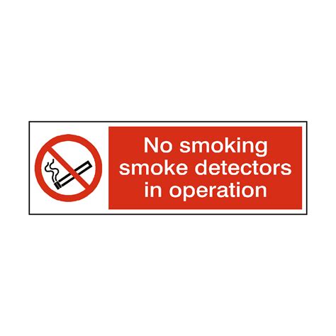 Smoke Detectors In Operation Sign Pvc Safety Signs