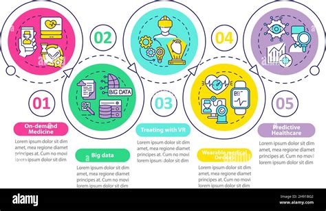 Digitalization Of Medicine Vector Infographic Template Stock Vector