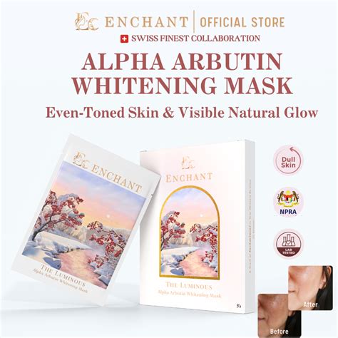 Enchant Alpha Arbutin Whitening Serum Mask Ml Shopee Singapore