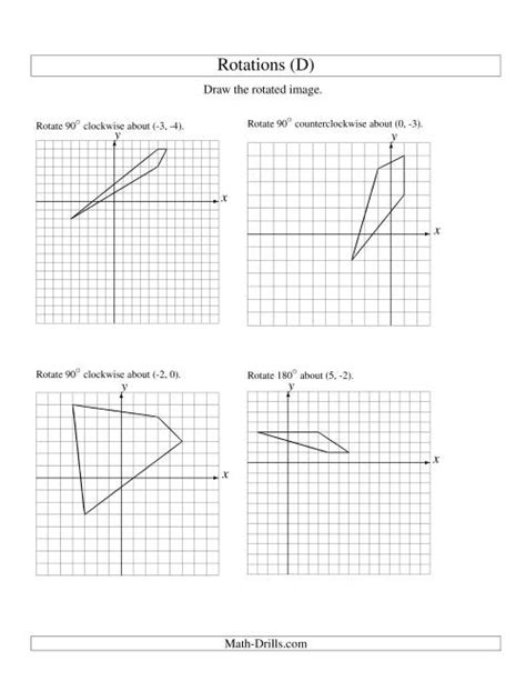 Rotation Of 4 Vertices Around Any Point D