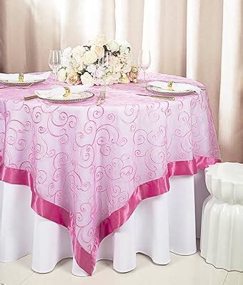 Amazon Wedding Linens Inc 85 Square Embroidered Organza Sheer