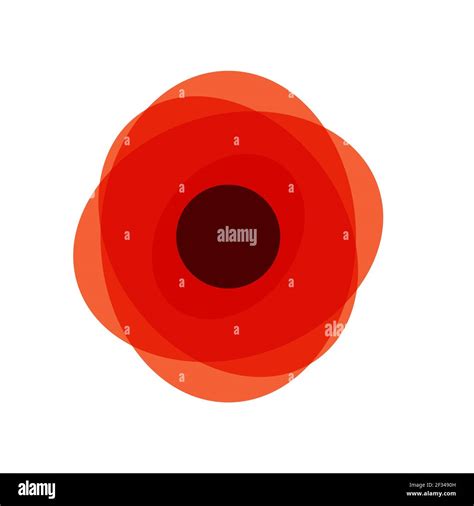 Red Poppy icon, Poppy as a Remembrance Symbol, Stock Vector ...