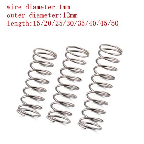 Pcs Wire Diameter Mm Od Mm Stainless Steel Micro Small Compression