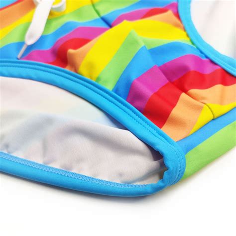 Retro Rainbow Swim Briefs Queer In The World The Shop