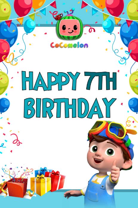 Cocomelon Birthday Banner Template