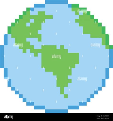 Earth Pixel Art Vector Illustration Earth Image Stock Vector Image