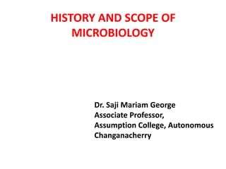 History Scope Of Microbiology Smg Ppt