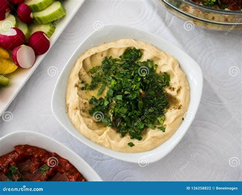 A Plate of Hummus, a Famous Arabic Food Stock Photo - Image of fresh ...