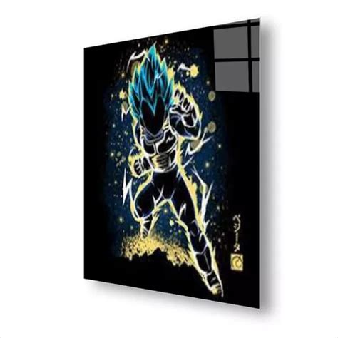 Cuadro Metalico Vegeta Blu Neon Dragon Art Aluminio X Meses Sin