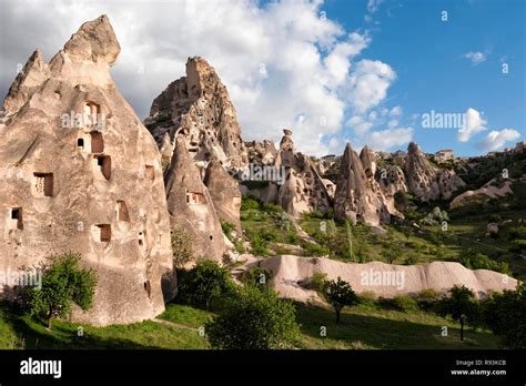 Rock formations Fairy chimneys Uchisar Göreme National Park Unesco