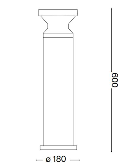 Antracytowa zewnętrzna lampa stojąca słupek ogrodowy Ideal Lux 162492