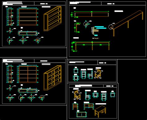 Detalles Mobiliario Varios En AutoCAD Librería CAD