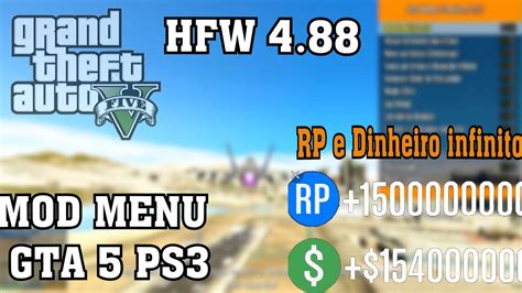 COMO INSTALAR MOD MENU GTA 5 BLUS BLES PS3 HEN CFW SEM ERROS YouTube