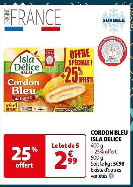 Promo Cordon Bleu Isla D Lice Chez Auchan Icatalogue Fr