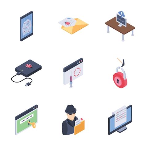 Premium Vector Internet Security Icons Set