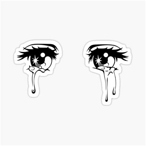 "Kawaii Crying Sad Anime Girl Eyes " Sticker for Sale by SpreadForSatan ...