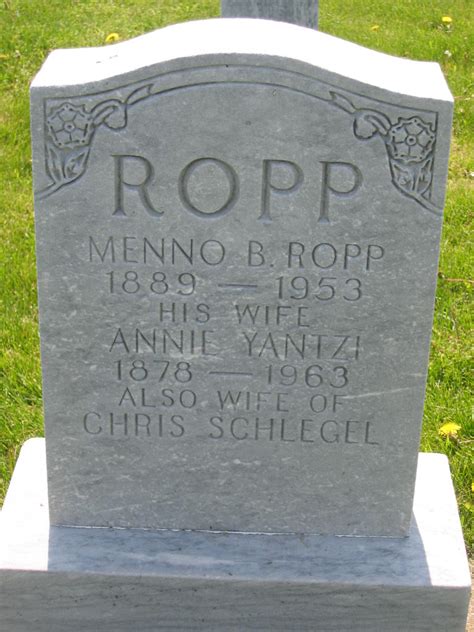 Menno B Ropp Find A Grave Memorial