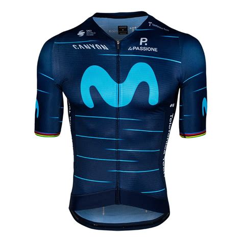 Maillot Movistar Team World Champion Replica Manche Courte