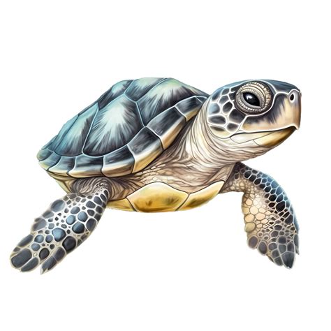 Bébé Tortue Aquarelle Clipart Ai Génératif 27236741 Png