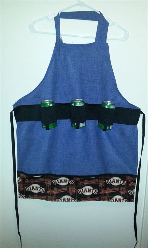 Mens Apron With Can Holders With 49er Print By Nanasewcute 4000