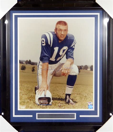 Johnny Unitas Autographed Signed Framed 16x20 Photo Colts Psa Dna