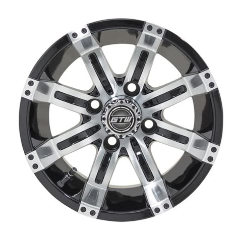 Gtw Tempest 12x7 Machined Black Wheel Performance Plus Carts