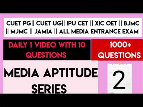 Media Aptitude Questions Set Cuet Pg Cuet Ug Ipu Cet All Media