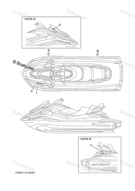 Yamaha Waverunner 2022 Oem Parts Diagram For Important Labels