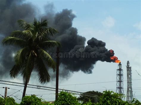 Industrial Pollution in the Environment from an Oil Refinery Stock ...