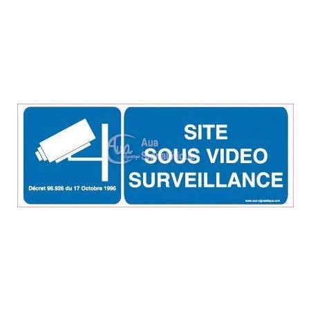 Aua Signaletique Panneau Vid O Surveillance H X Mm