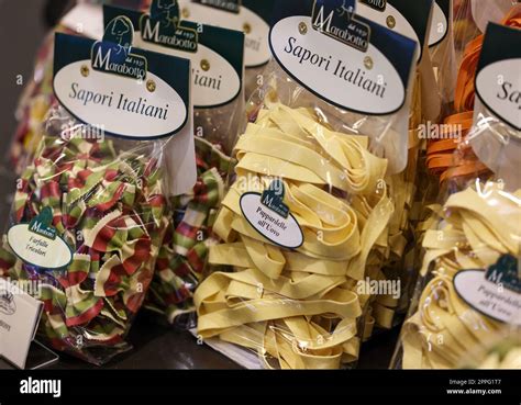 Variety Of Types Shapes And Colors Of Italian Pasta Stock Photo Alamy