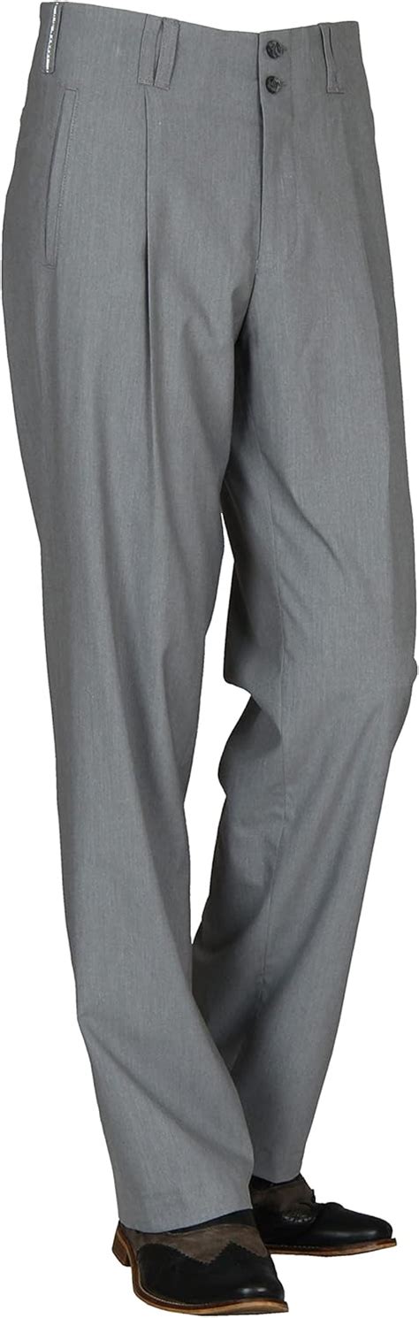 Pleat Front Trousers Men In Grey Vintage Men S Trousers With Straight