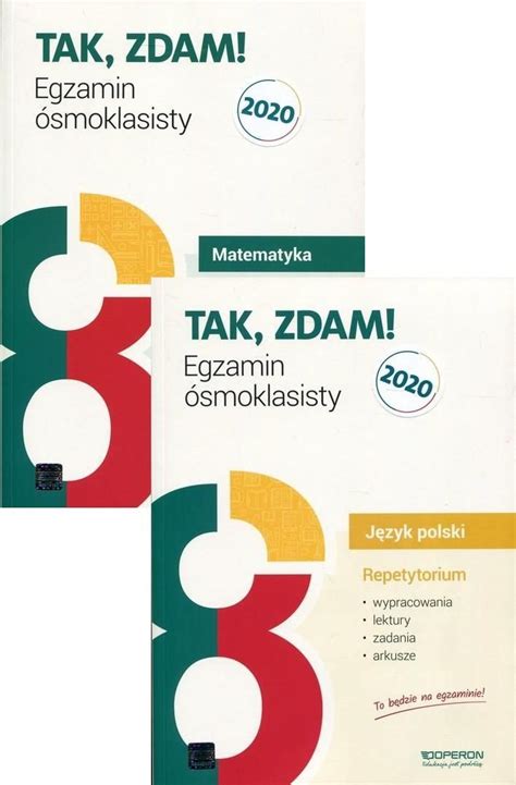 BookPaka Tak zdam Egzamin ósmoklasisty 2020 Matematyka Język